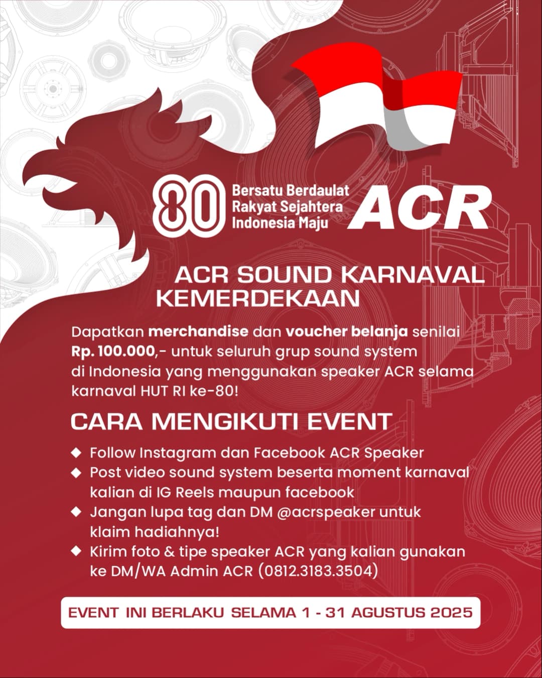 ACR Sound Carnival is back to celebrate the 80th Anniversary of Indonesian Independence!