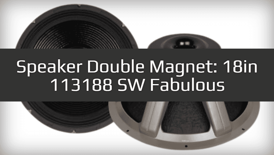 Double Magnet Speaker: 18in 113188 SW Fabulous
